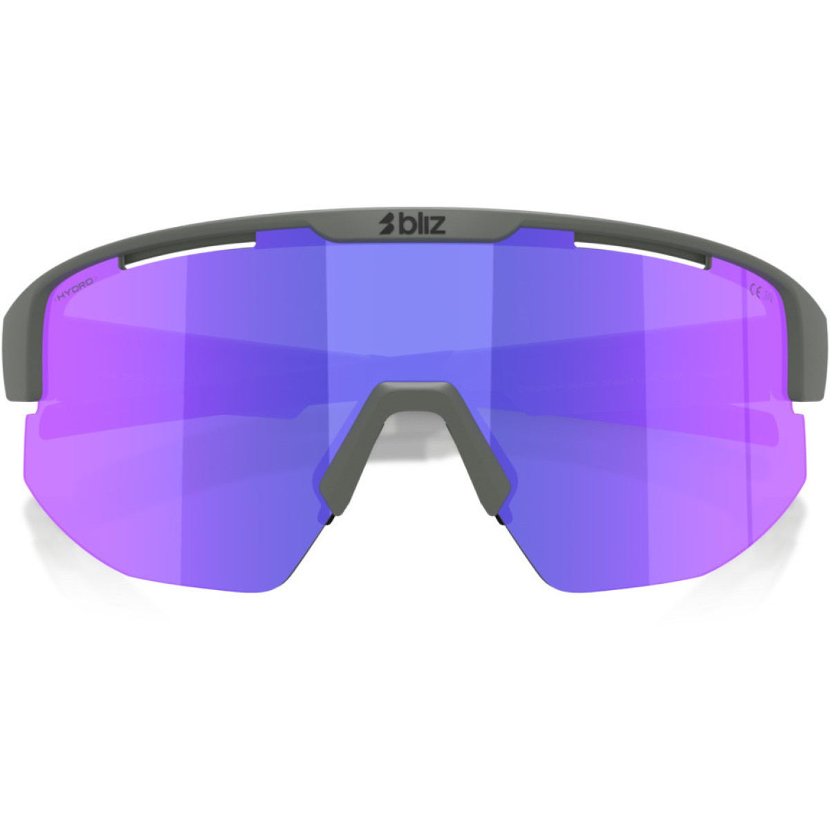 BLIZ Matrix akiniai | Matte Grey - Smoke Purple