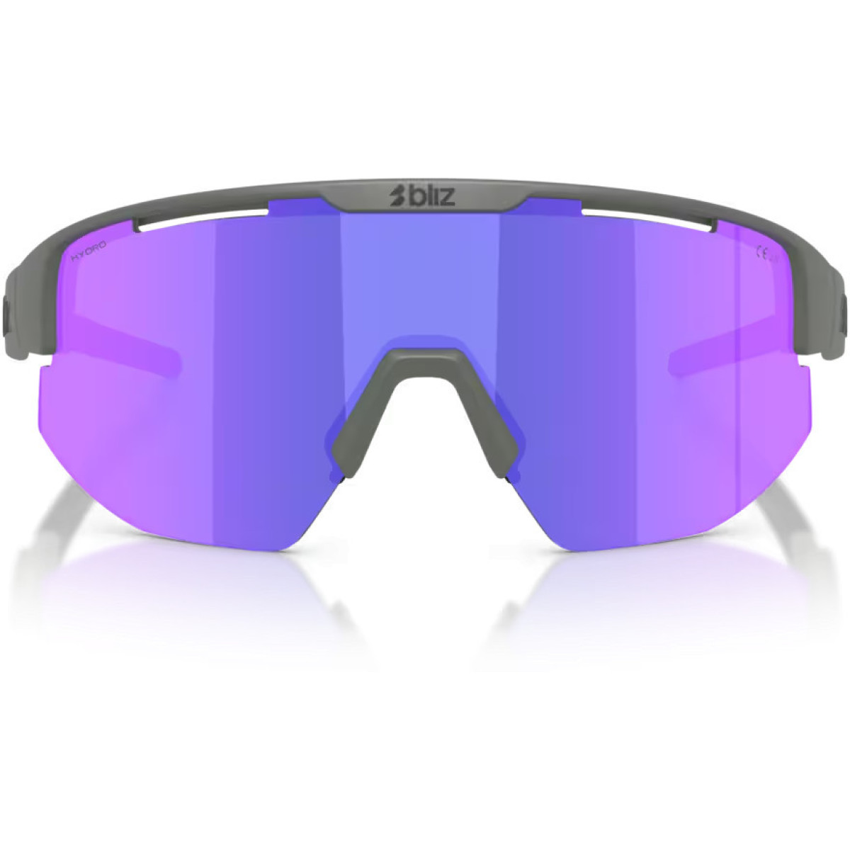 BLIZ Matrix Small akiniai | Matte Grey - Smoke Purple