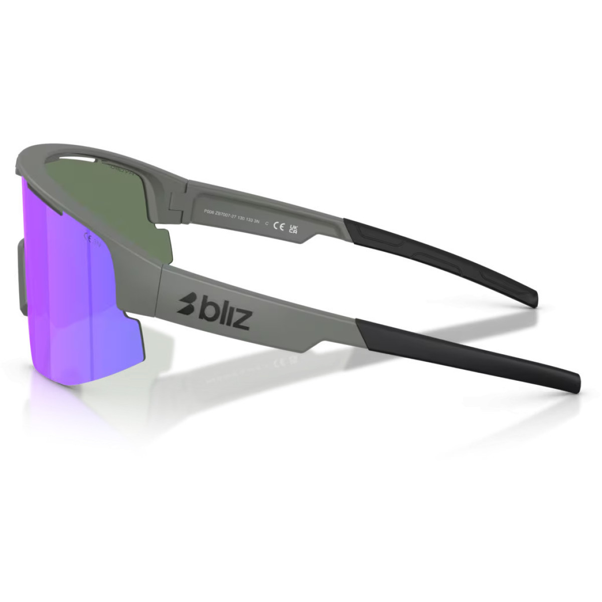 BLIZ Matrix Small akiniai | Matte Grey - Smoke Purple