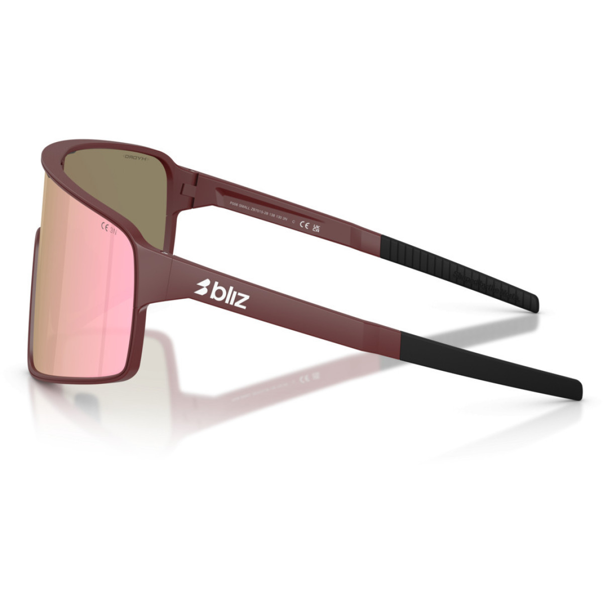 BLIZ P001 Small akiniai | Matte Burgundy - Brown Rose Multicolour