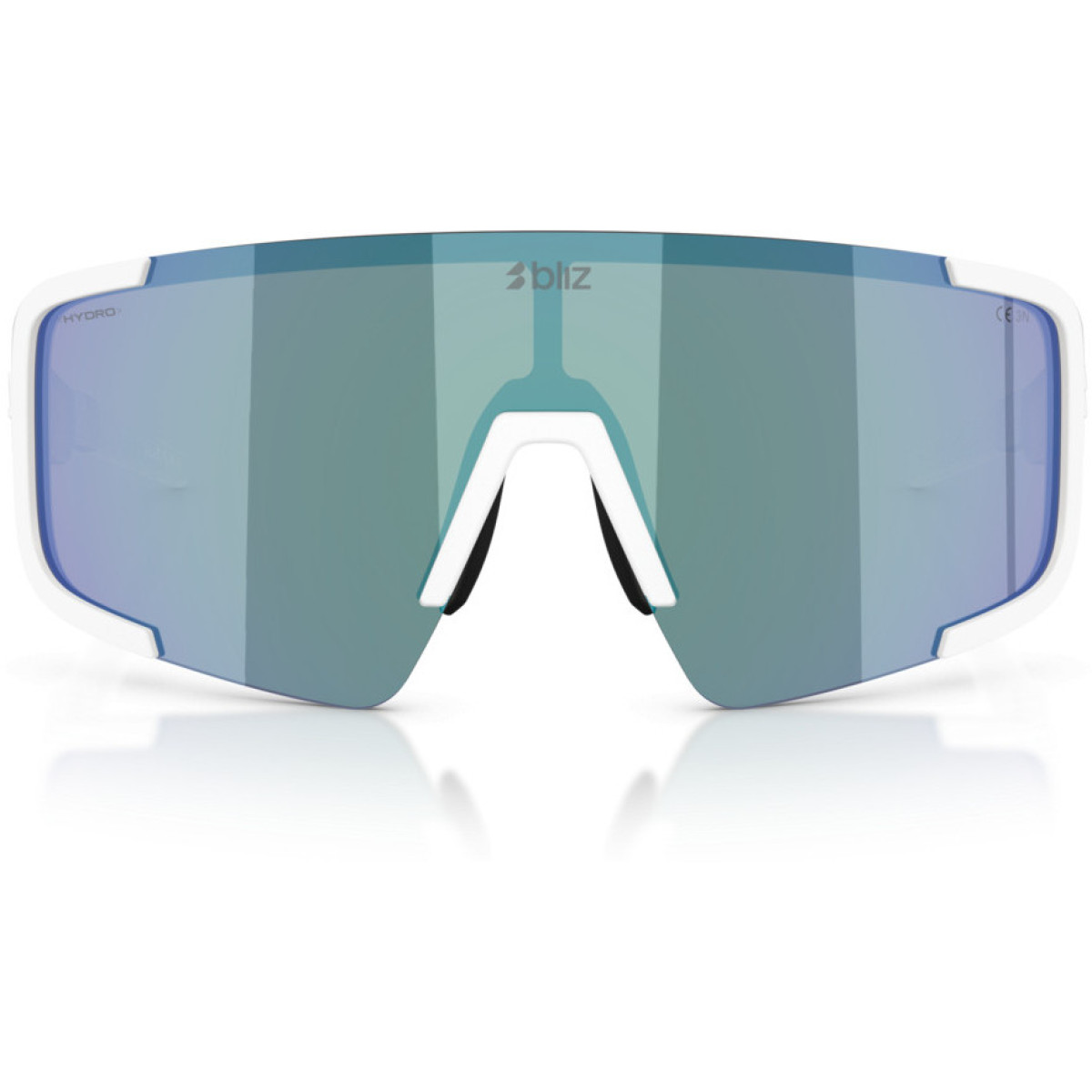 BLIZ P003 Small akiniai | Matte White - Smoke Blue Multicolour