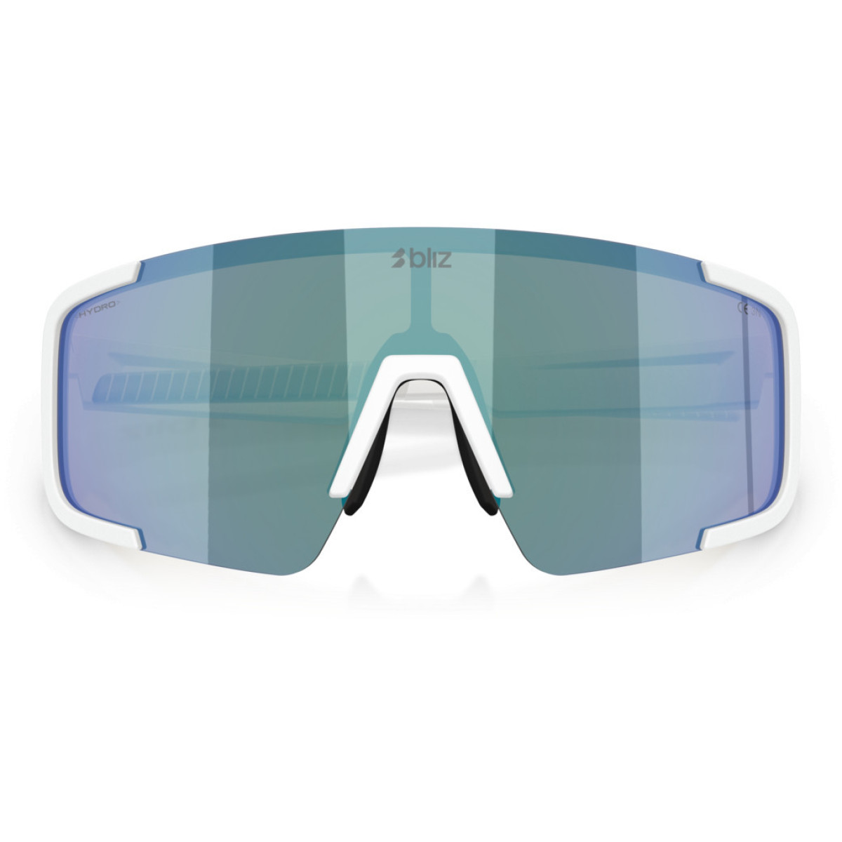 BLIZ P003 Small akiniai | Matte White - Smoke Blue Multicolour