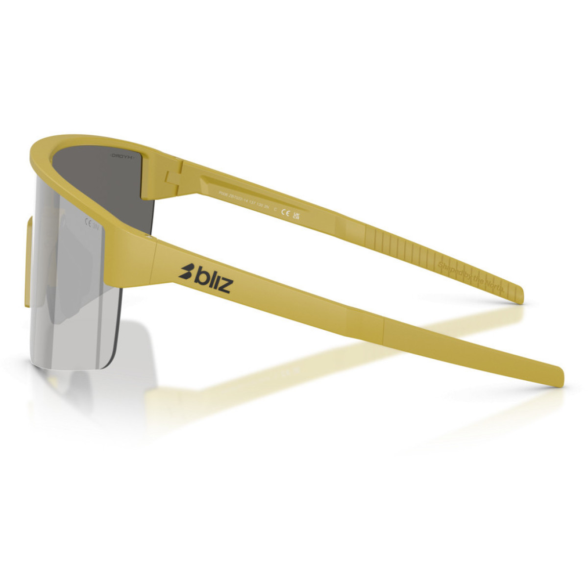 BLIZ P004 akiniai | Matte Amber Green - Smoke Silver Mirror