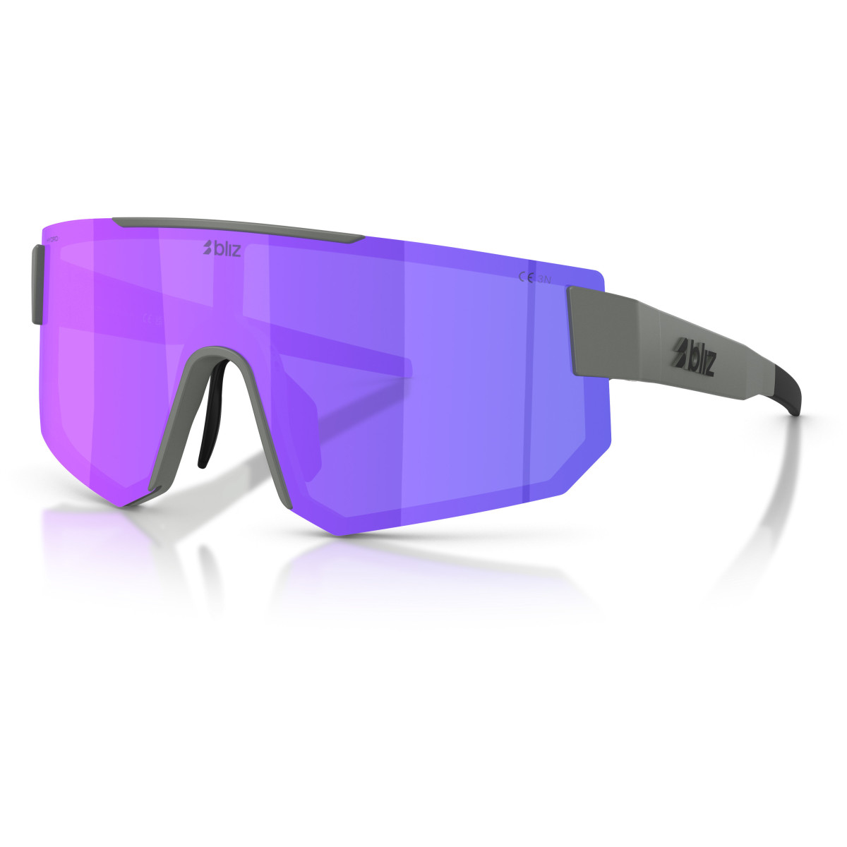 BLIZ P005 akiniai | Matte Grey - Smoke Purple