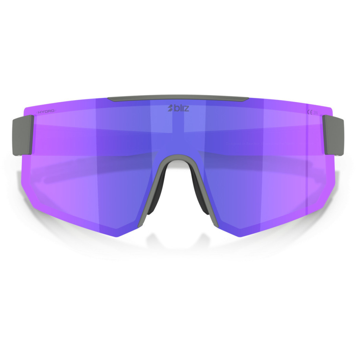BLIZ P005 akiniai | Matte Grey - Smoke Purple