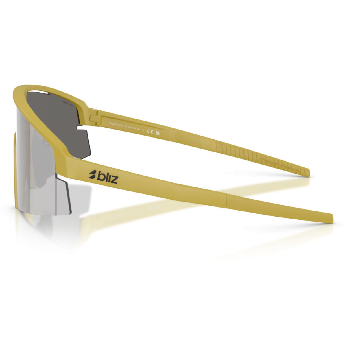 BLIZ P006 akiniai | Matte Amber Green - Smoke Silver Mirror