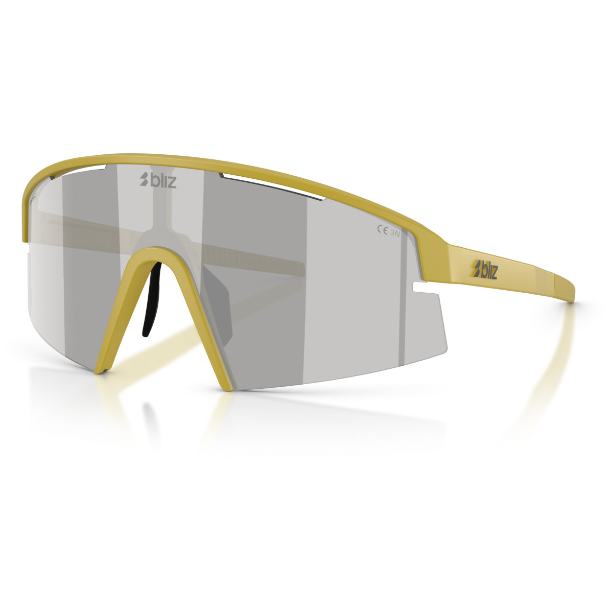 BLIZ P006 akiniai | Matte Amber Green - Smoke Silver Mirror
