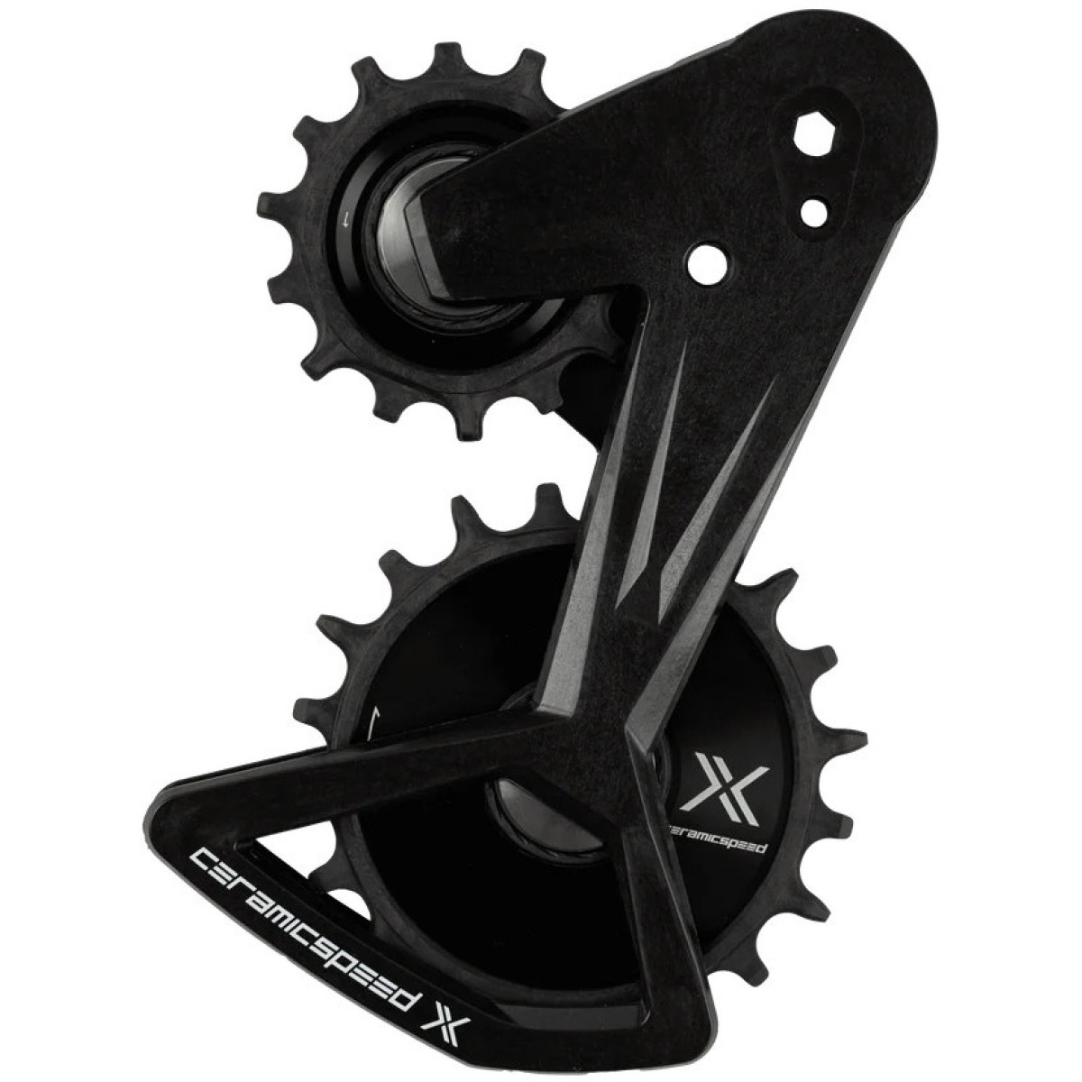 CeramicSpeed OSPW X ALPHA galinio pavarų perjungėjo ratukai su kojele | SRAM XPLR E1 | Black