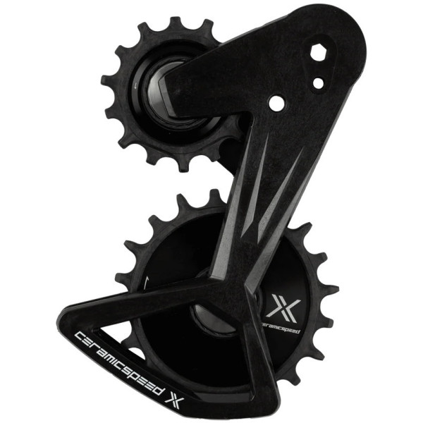 CeramicSpeed OSPW X ALPHA galinio pavarų perjungėjo ratukai su kojele | SRAM XPLR E1 | Black