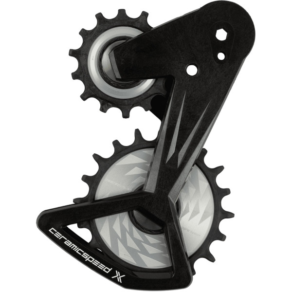 CeramicSpeed OSPW X ALPHA galinio pavarų perjungėjo ratukai su kojele | SRAM XPLR E1 | Silver