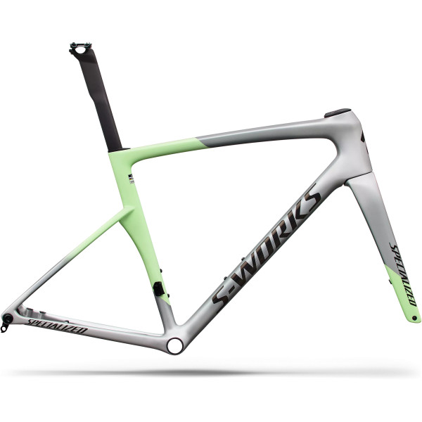 S-Works Tarmac SL9 Frameset | Gloss Powder Lime - Silver Dust - Black Chrome