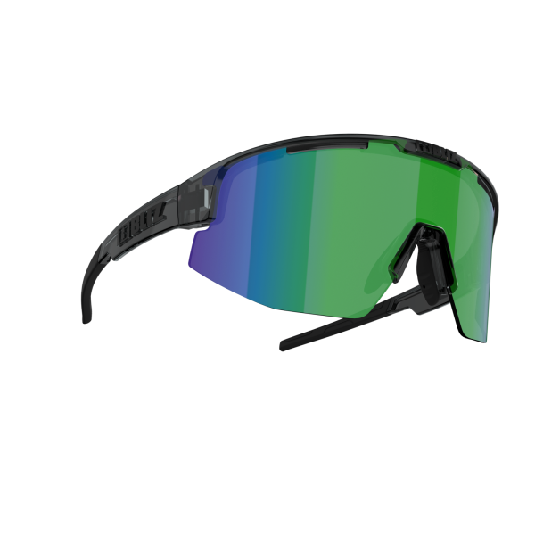 BLIZ Active Matrix | Transparent Black Green Sunglasses