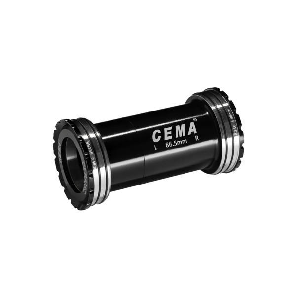 Cema Bottom Bracket | FSA386/Rotor/Raceface 30 mm | BB386 Evo 86.5 mm | Stainless Steel | Black