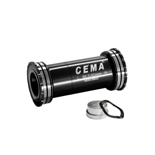 Cema Bottom Bracket | SRAM GXP | PressFit BB86-BB92 | Stainless Steel | Black