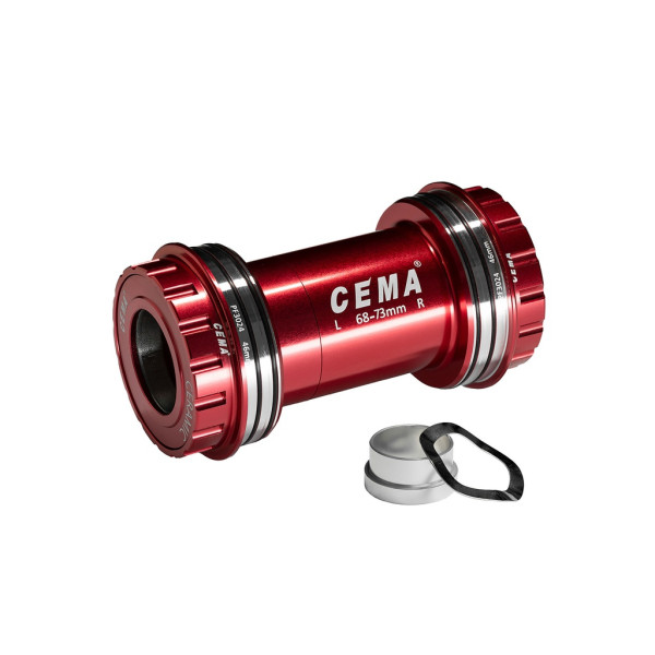 Cema Bottom Bracket | SRAM GXP | PressFit PF30 68/73 mm | Stainless Steel | Red