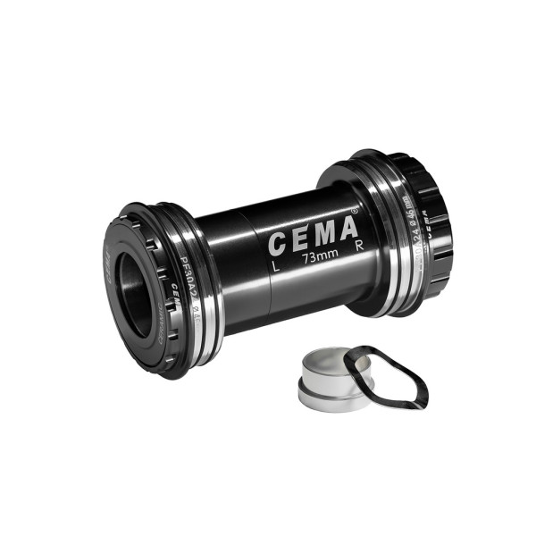 Cema Bottom Bracket | SRAM GXP | PressFit PF30A 73 mm | Stainless Steel | Black