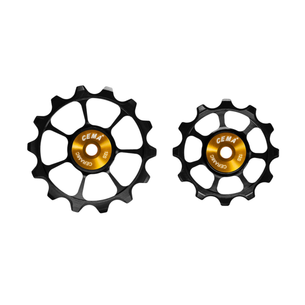 Cema SRAM AXS Pulley Wheels | Ceramic | 12-speed | Black-Gold