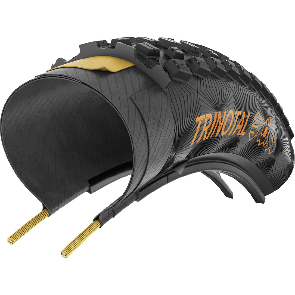 Continental Trinotal Trail Rapid 29" TR E-25 sulankstoma padanga | Black Continental Trinotal Trail Rapid 29" TR E-25 sulankstoma padanga | Black