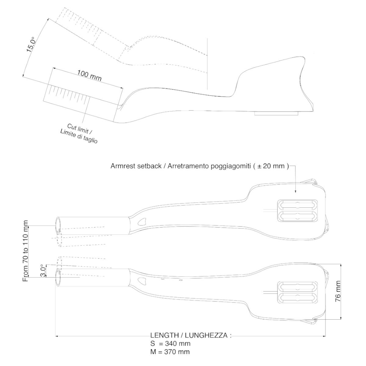 Deda Jet Two Clip-On Aerobars | 370 mm Deda Jet Two Clip-On Aerobars | 370 mm