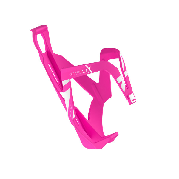 Elite Custom Race X Bottle Cage | Pink Glossy - White Graphic