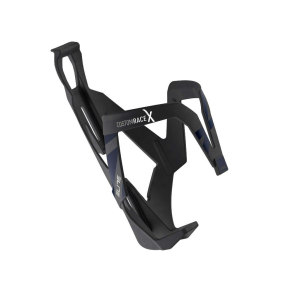 Elite Custom Race X Bottle Cage | Black Skin - Blue Graphic