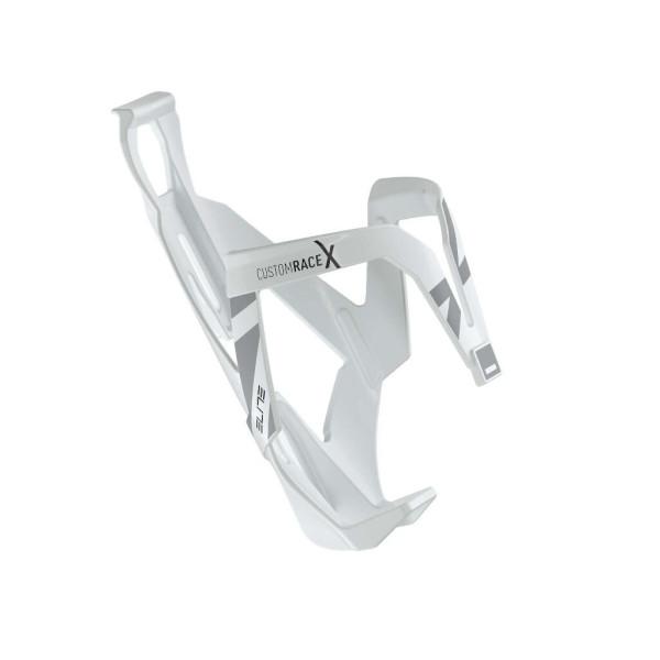 Elite Custom Race X Bottle Cage | White Glossy - Grey Graphic
