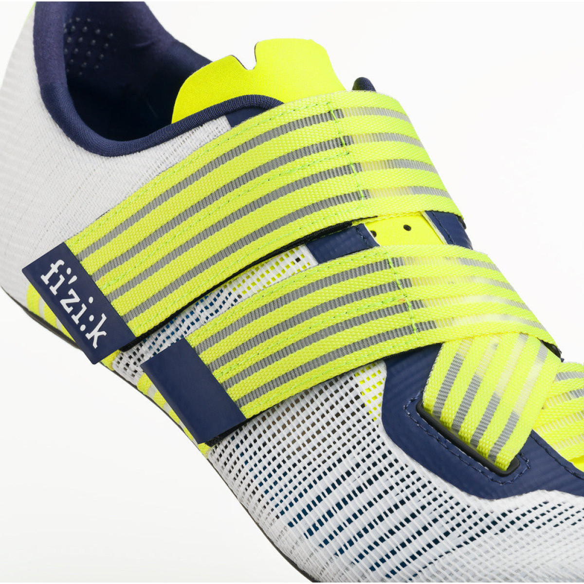 Fizik Vento Powerstrap Aeroweave plentiniai batai | Movi Yellow - White
