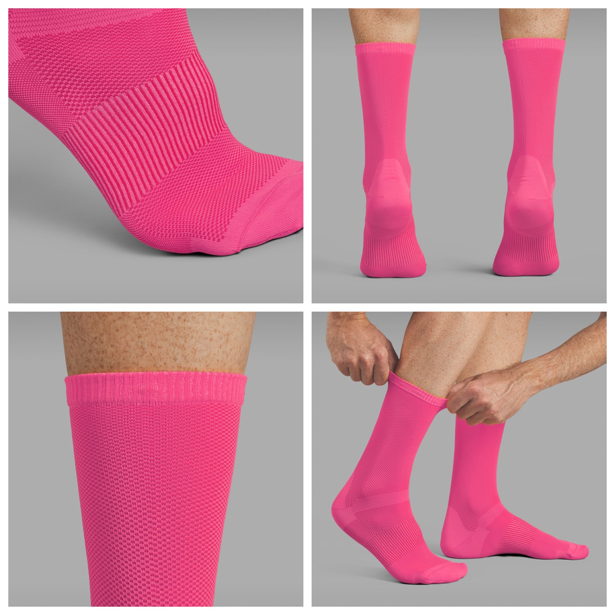GripGrab Lightweight Airflow kojinės / Pink Hi-Vis GripGrab Lightweight Airflow kojinės / Pink Hi-Vis