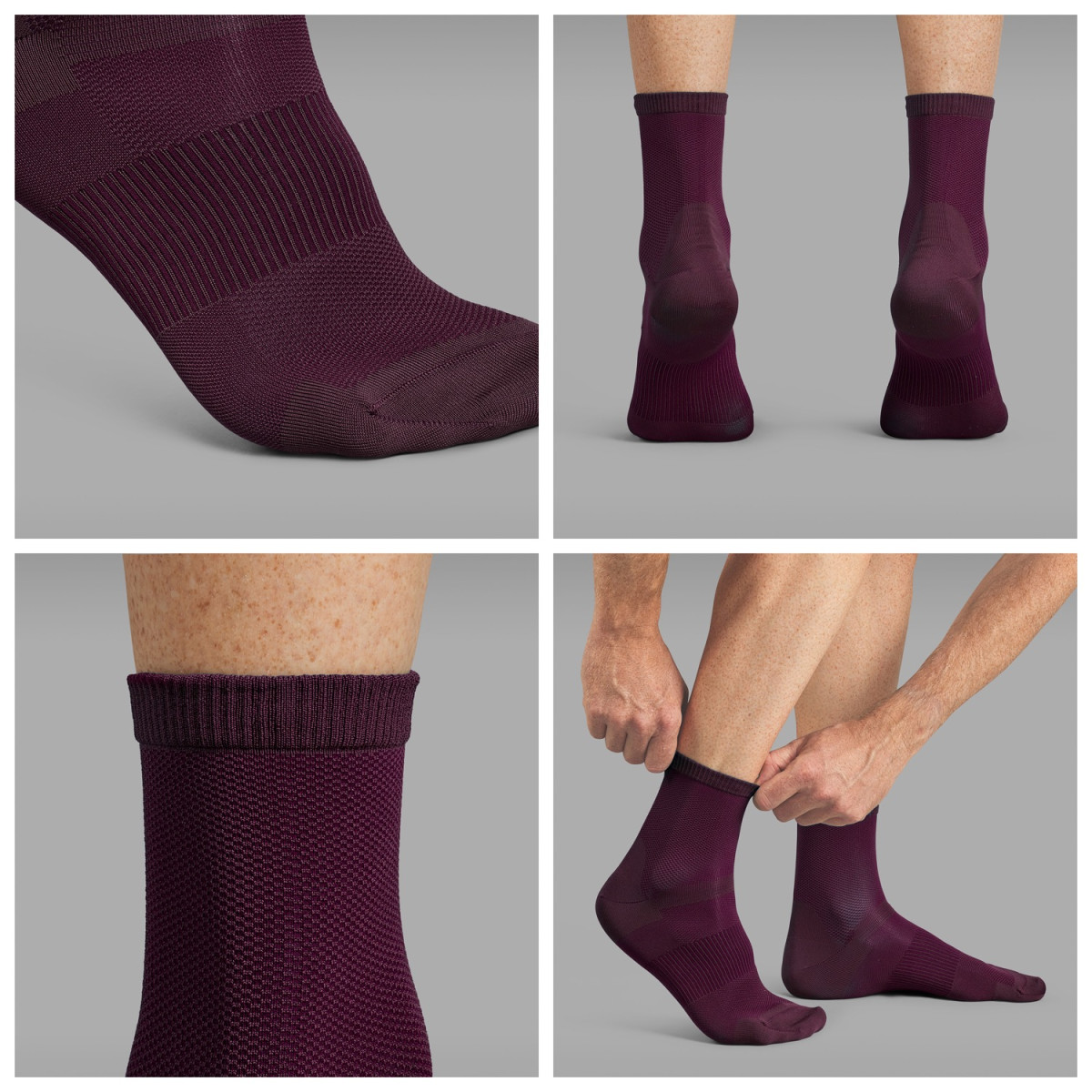 GripGrab Lightweight Airflow Short kojinės | Dark Red GripGrab Lightweight Airflow Short kojinės | Dark Red
