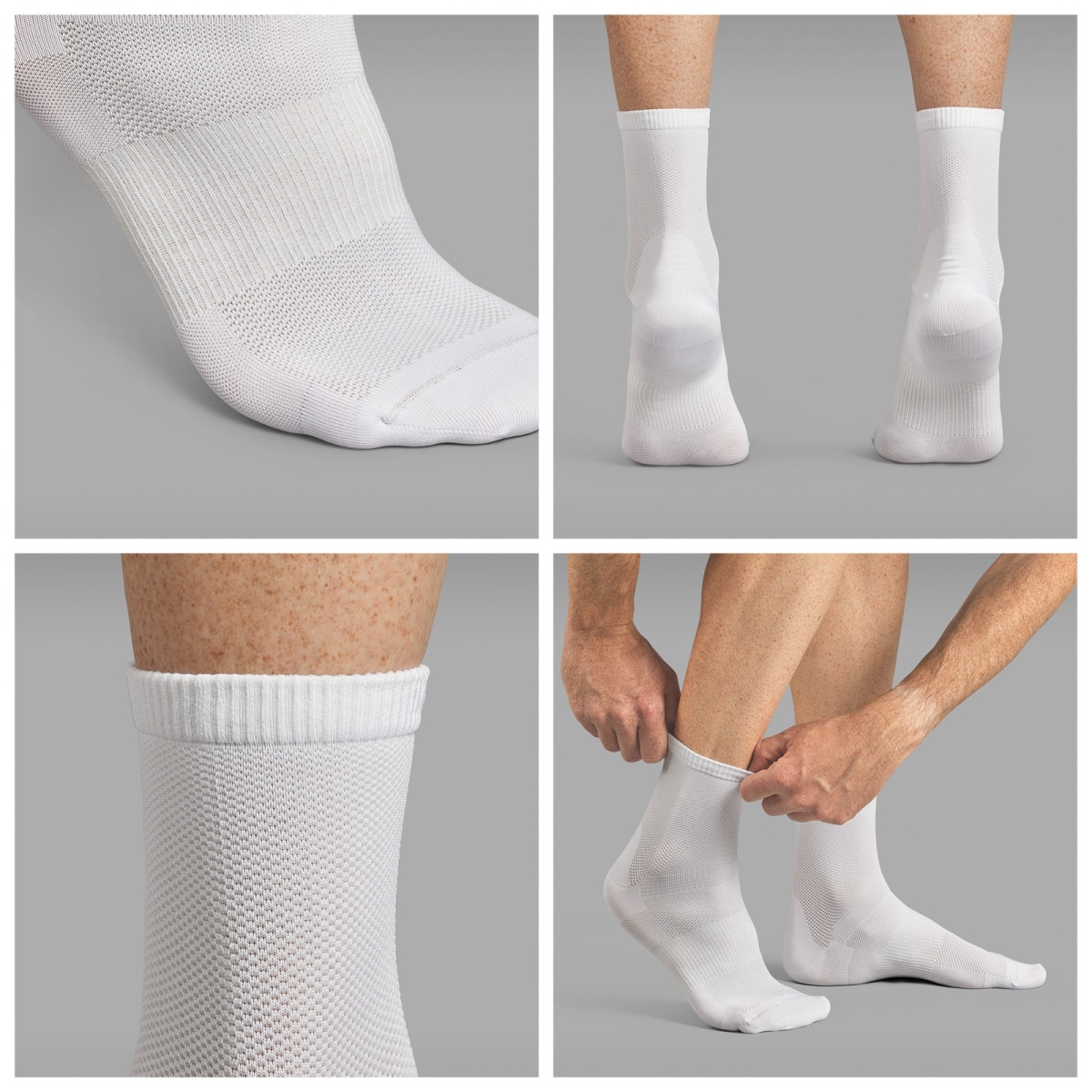 GripGrab Lightweight Airflow Short kojinės | White GripGrab Lightweight Airflow Short kojinės | White