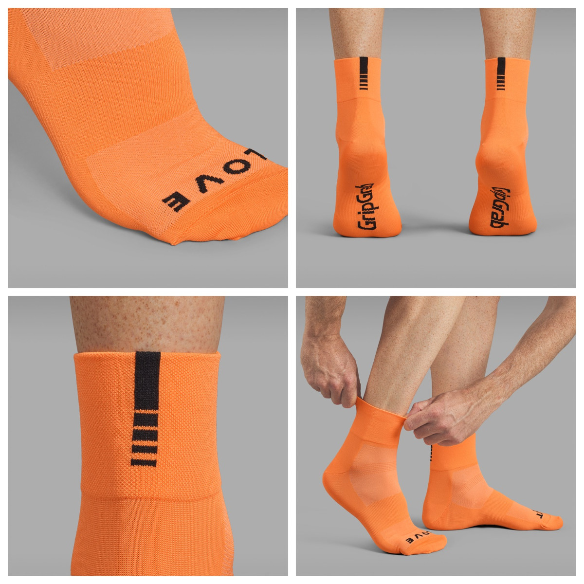 GripGrab Lightweight SL Short kojinės | Orange GripGrab Lightweight SL Short kojinės | Orange
