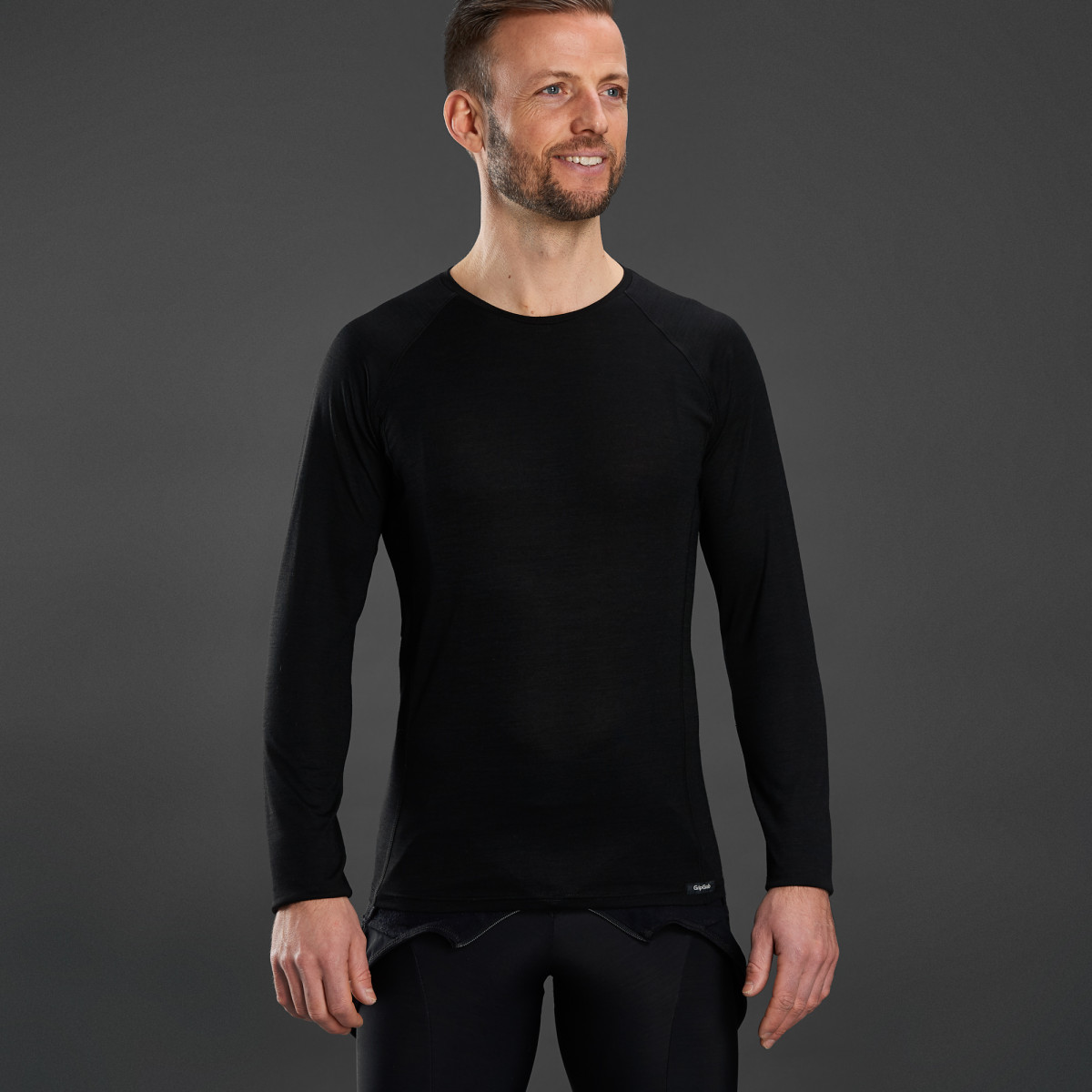 GripGrab Merino Polyfibre Long Sleeve Termo marškinėliai / Black