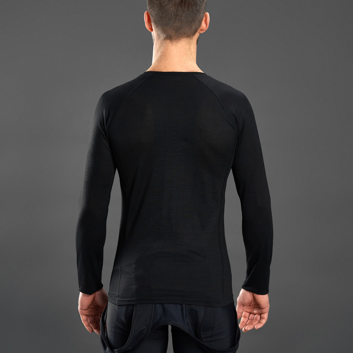 GripGrab Merino Polyfibre Long Sleeve Termo marškinėliai / Black