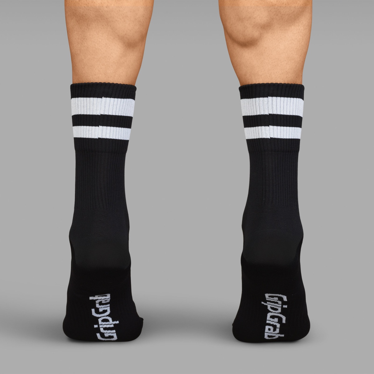 GripGrab Original Stripes Crew kojinės | Black GripGrab Original Stripes Crew kojinės | Black