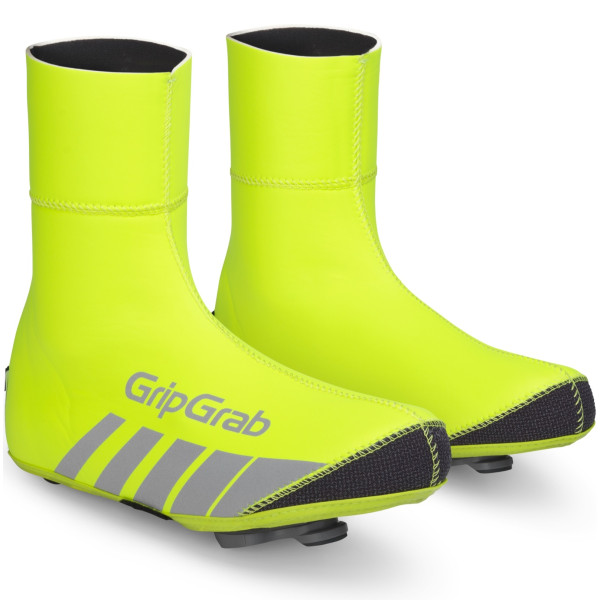 GripGrab RaceThermo Waterproof Winter Road Shoe Covers | Yellow Hi-Vis