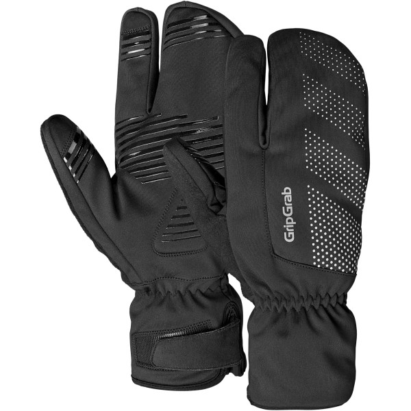 GripGrab Ride Windproof Deep Winter Lobster Gloves | Black