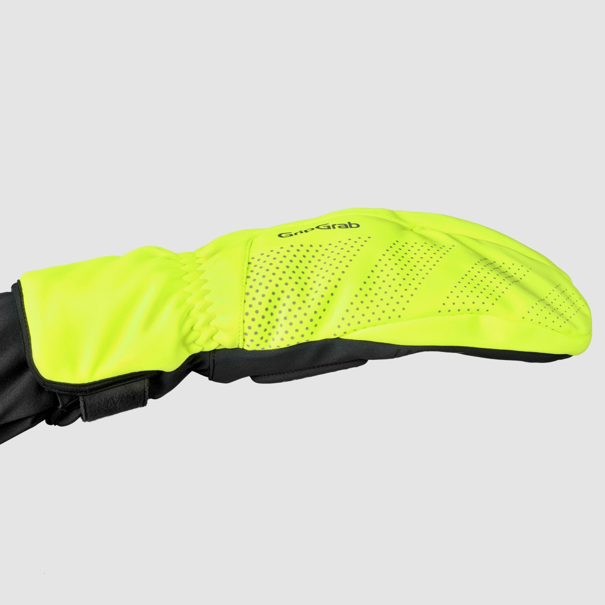 GripGrab Ride Windproof Deep Winter Lobster Gloves / Yellow Hi-Vis