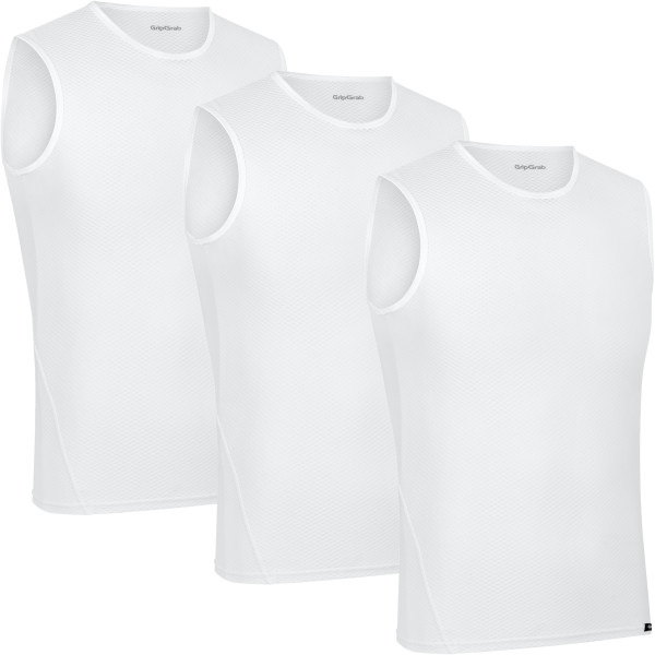 GripGrab Ultralight Sleeveless Mesh apatiniai marškinėliai / White (3 vnt.)