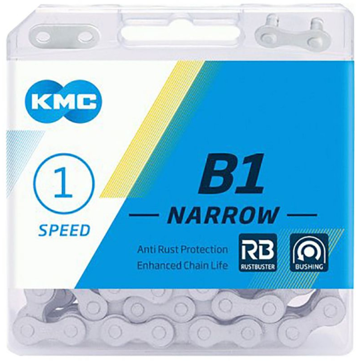 KMC B1 Narrow RB grandinė / 1 pavaros / Matt Silver