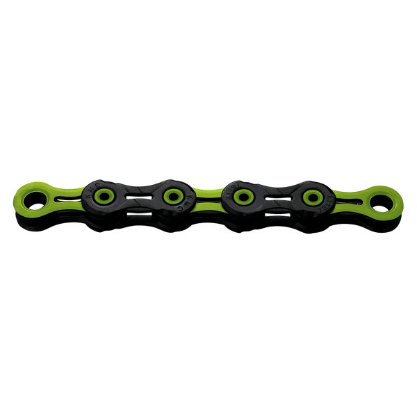KMC DLC11 Waxed grandinė | 11 pavarų | Black - Apple Green