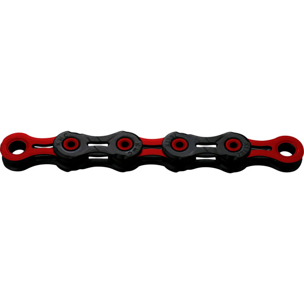 KMC DLC11 Waxed grandinė | 11 pavarų | Black - Red