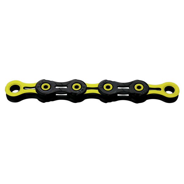 KMC DLC11 Waxed grandinė | 11 pavarų | Black - Yellow