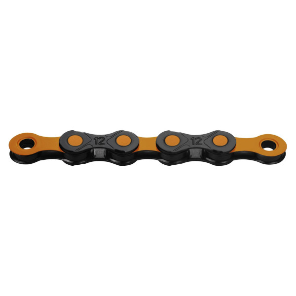 KMC DLC12 Waxed grandinė | 12 pavarų | Black - Orange