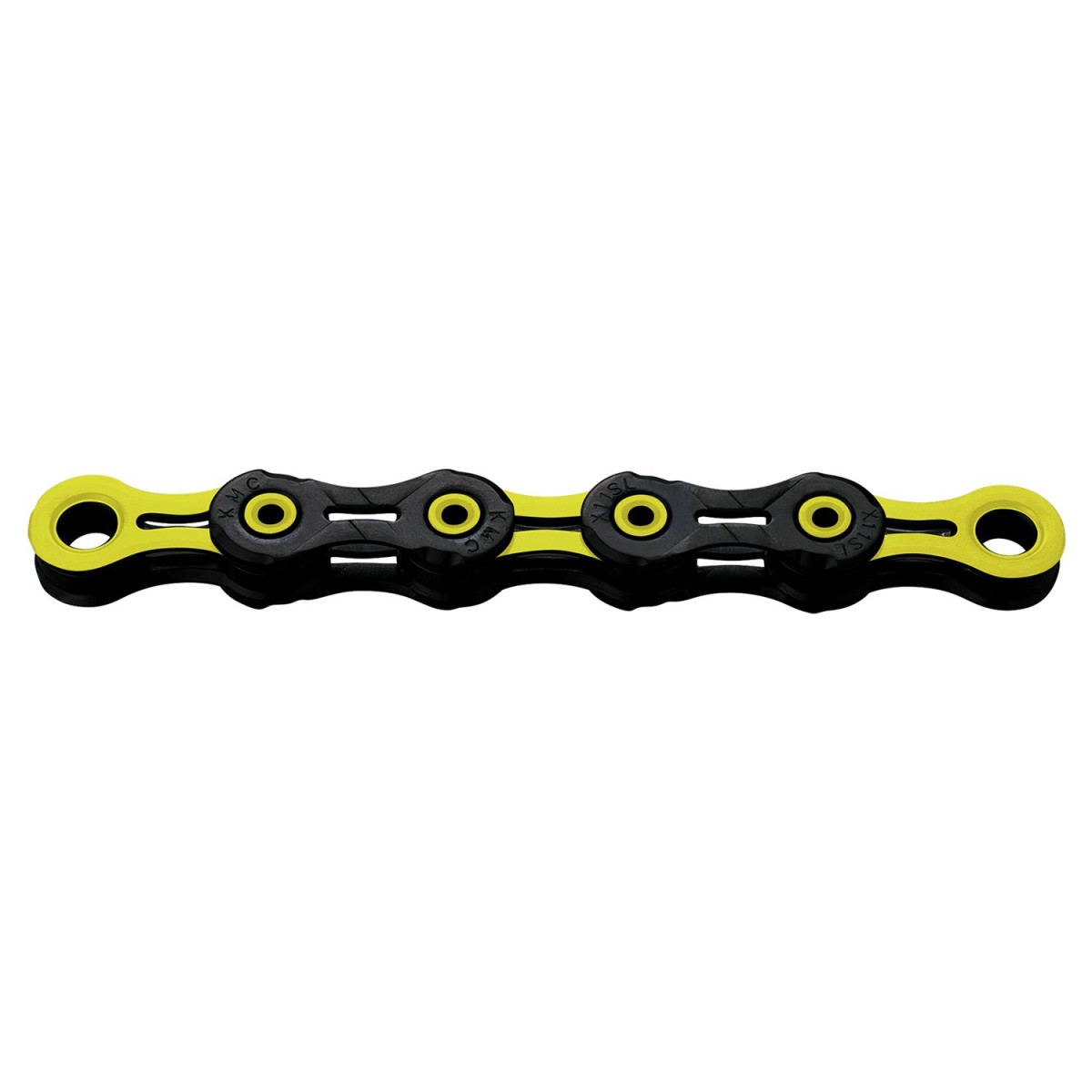 KMC DLC12 Waxed grandinė | 12 pavarų | Black - Yellow
