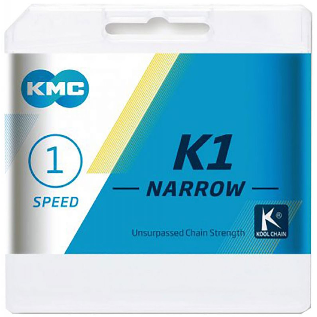 KMC K1 Narrow grandinė / 1 pavaros / Silver