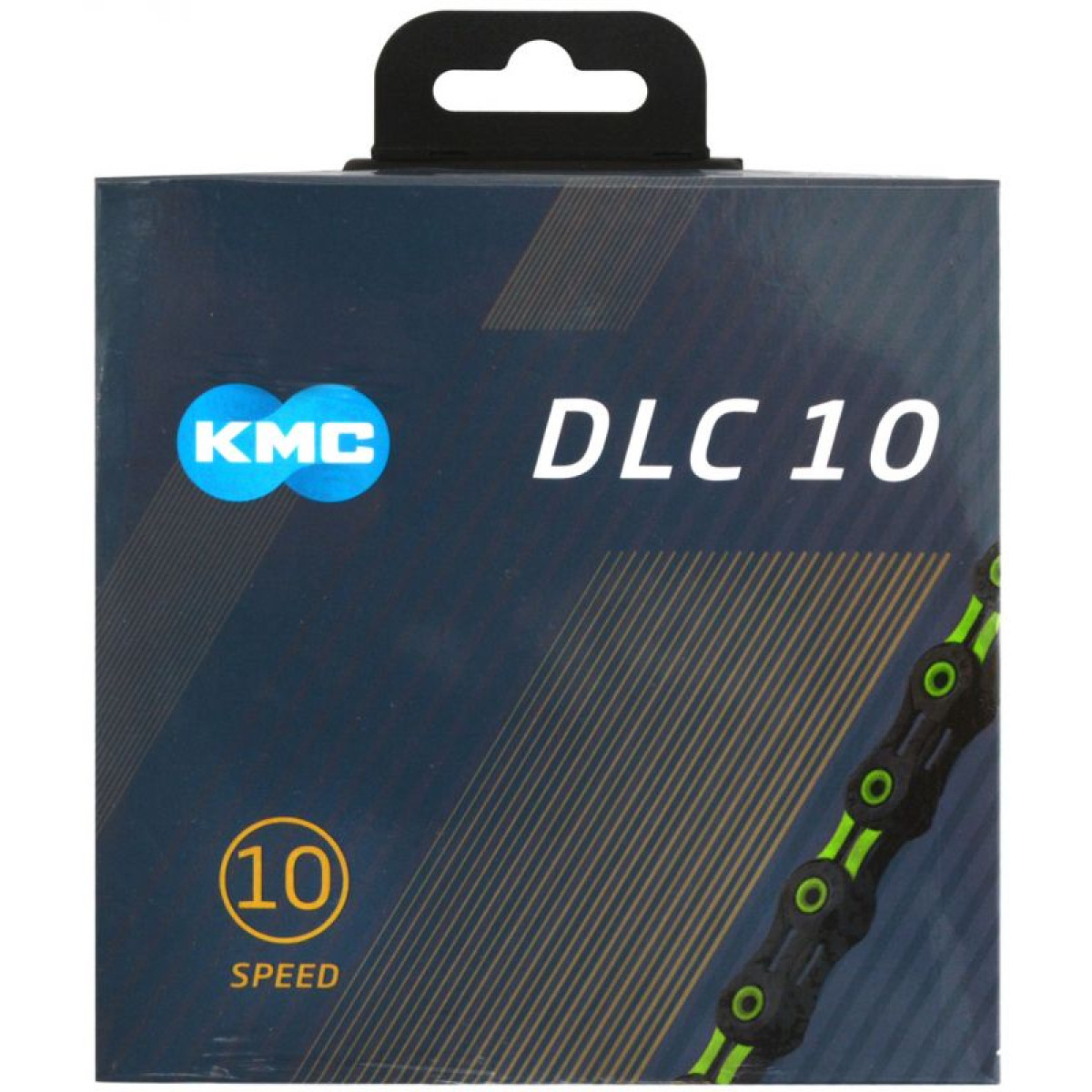 KMC DLC10 grandinė / 10 pavarų / Black - Green 