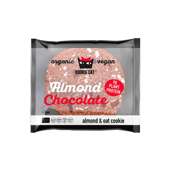 Kookie Cat avižinis sausainis | 50 g | Almond & Chocolate Kookie Cat avižinis sausainis | 50 g | Almond & Chocolate