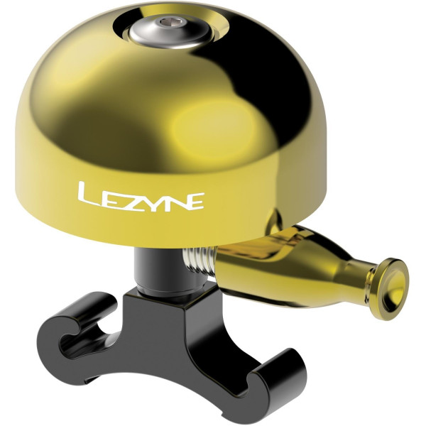 Lezyne Classic Brass Medium Bike Bell | Black - Gold