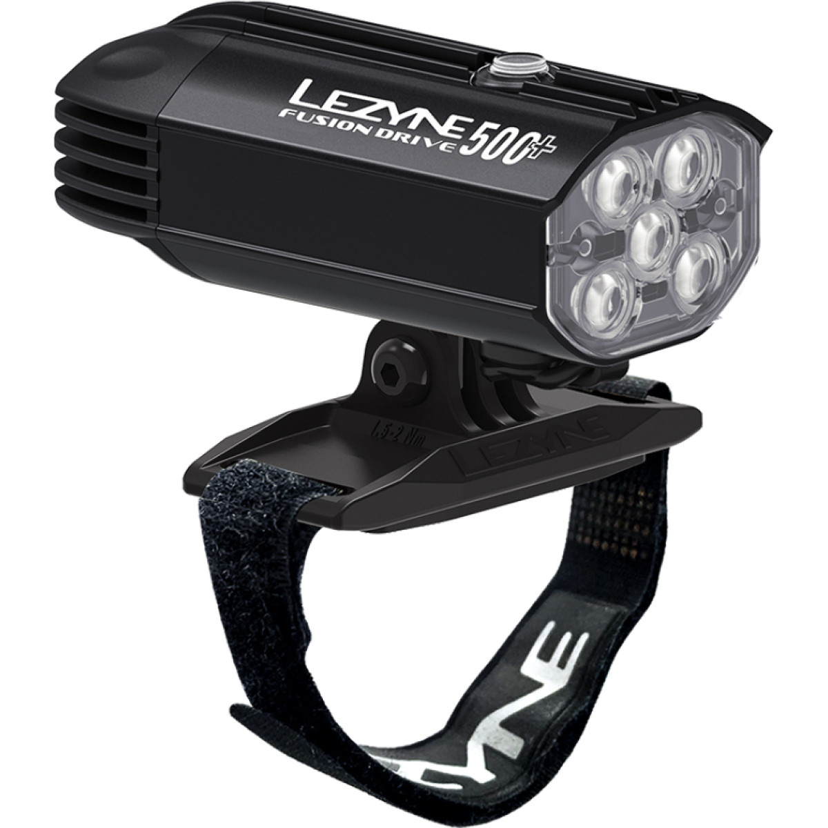 Lezyne Helmet Fusion Drive 500+ priekinis žibintas ant šalmo