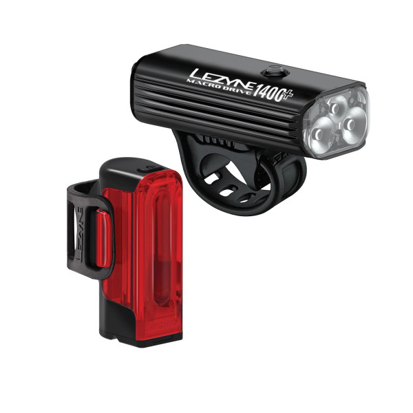 Lezyne Macro Drive 1400+ | Stripe Drive Pro 400+ Bike Light Set